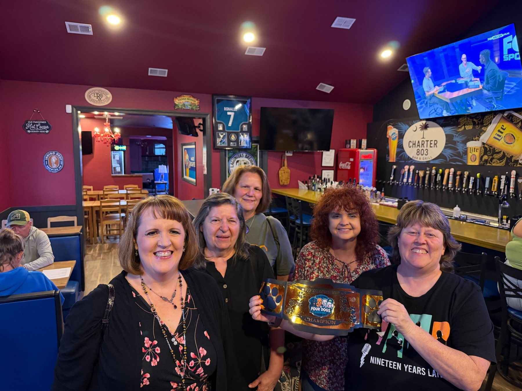 Four Dogs trivia champions at Charter 803 in Lexington SC